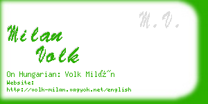 milan volk business card